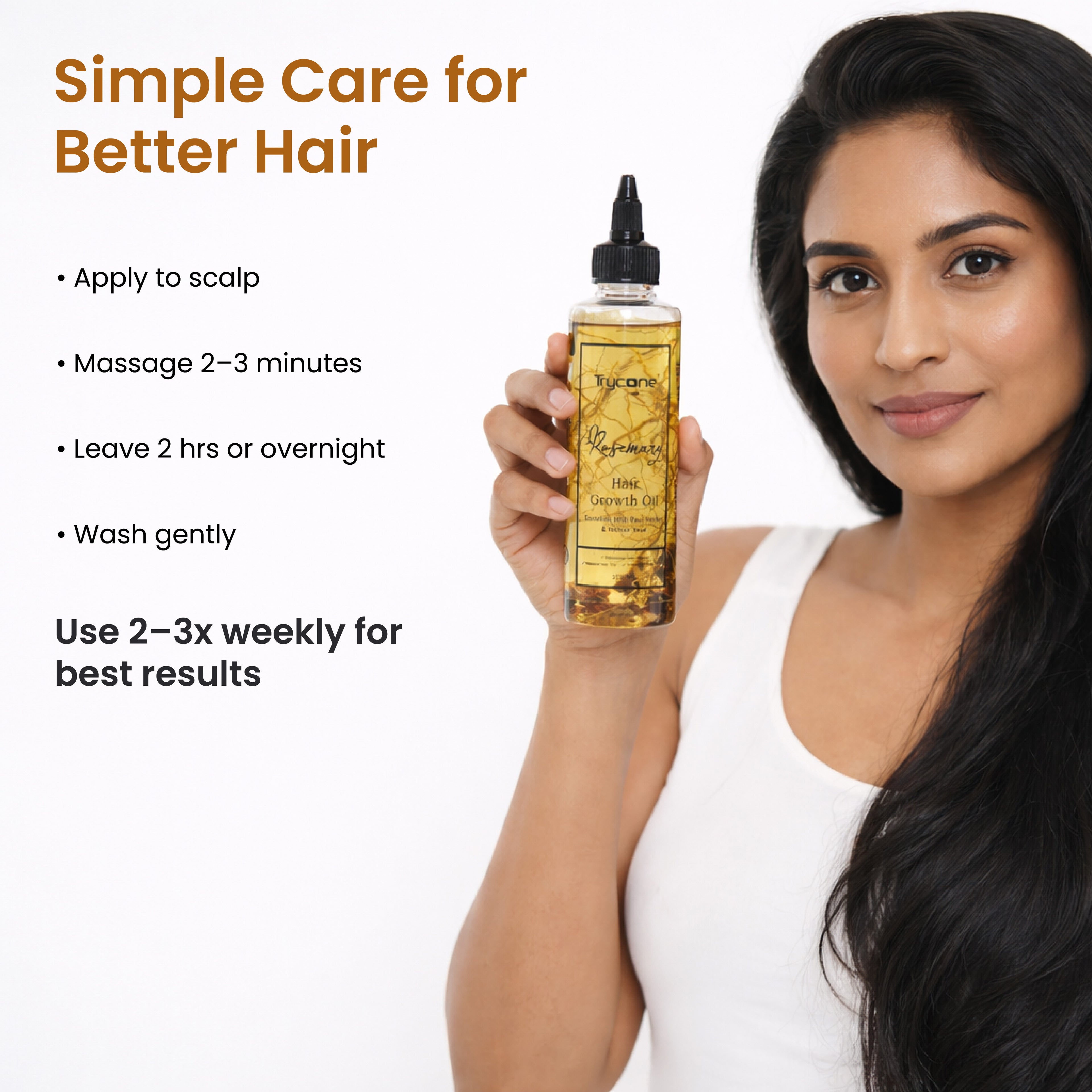 Trycone Rosemary Hair Oil – Enriched with Real Herbs & Vitamin E - 200 ml