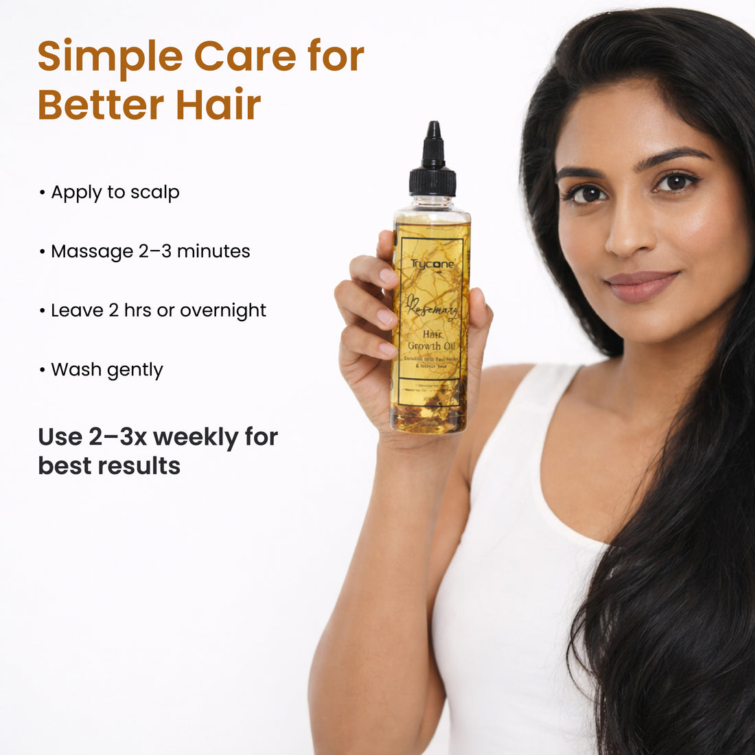 Trycone Rosemary Hair Oil – Enriched with Real Herbs & Vitamin E - 200 ml