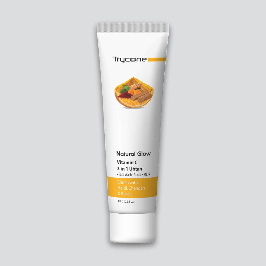 Vitamin C 3 in 1 Ubtan Face Wash, Scrub & Mask– 10 g