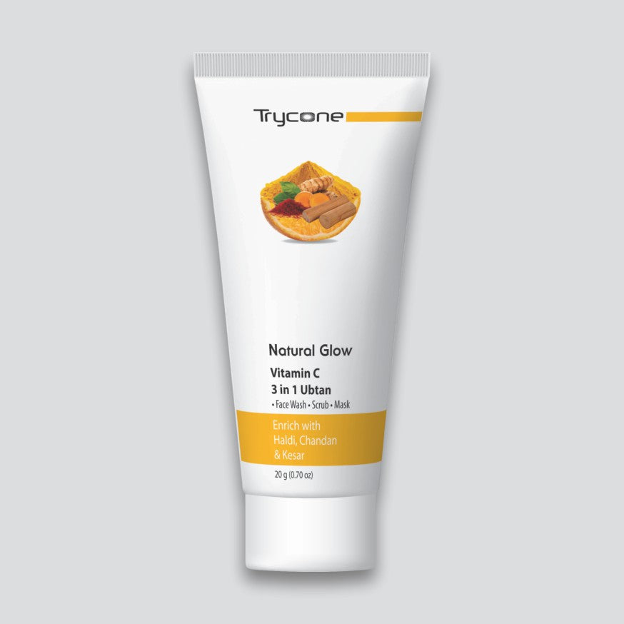 Vitamin C 3 in 1 Ubtan Face Wash, Scrub & Mask– 20 g