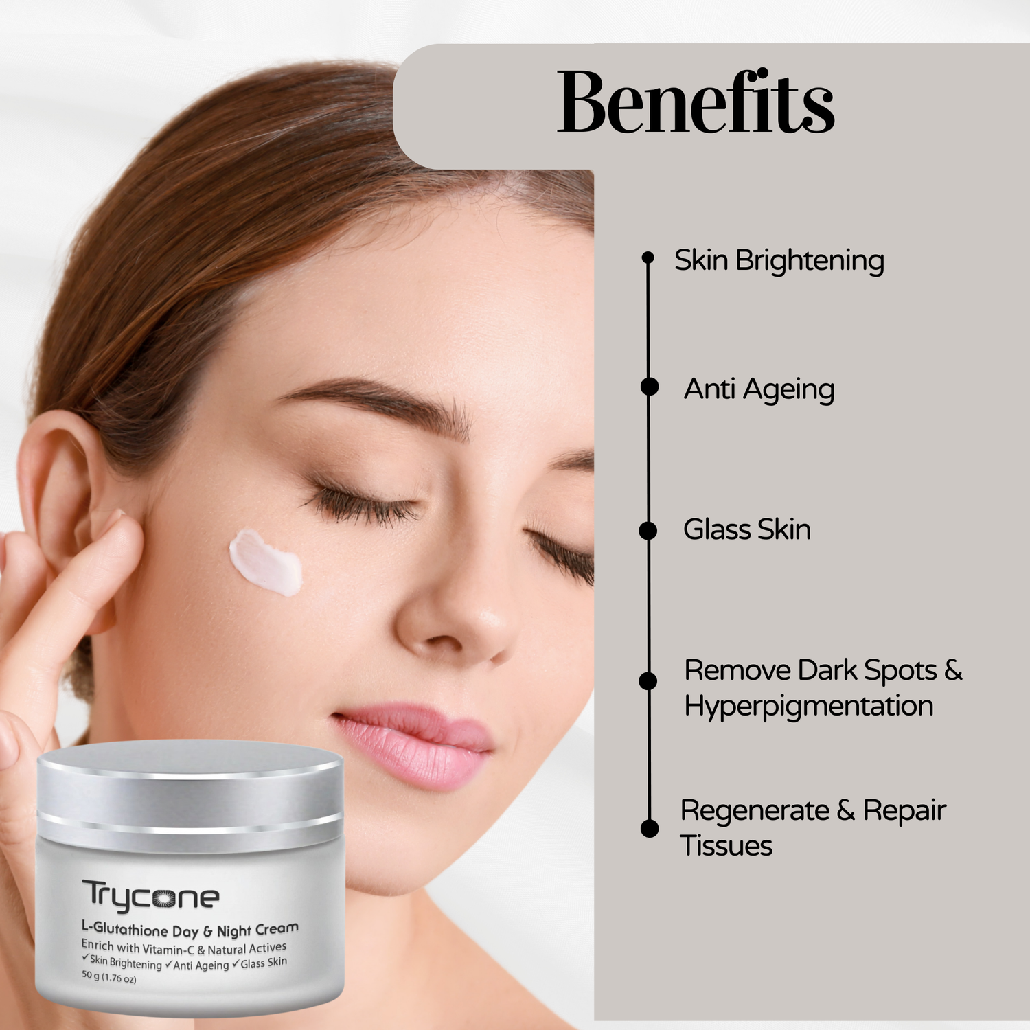 L- Glutathione Day &amp; Night Cream - 50 g