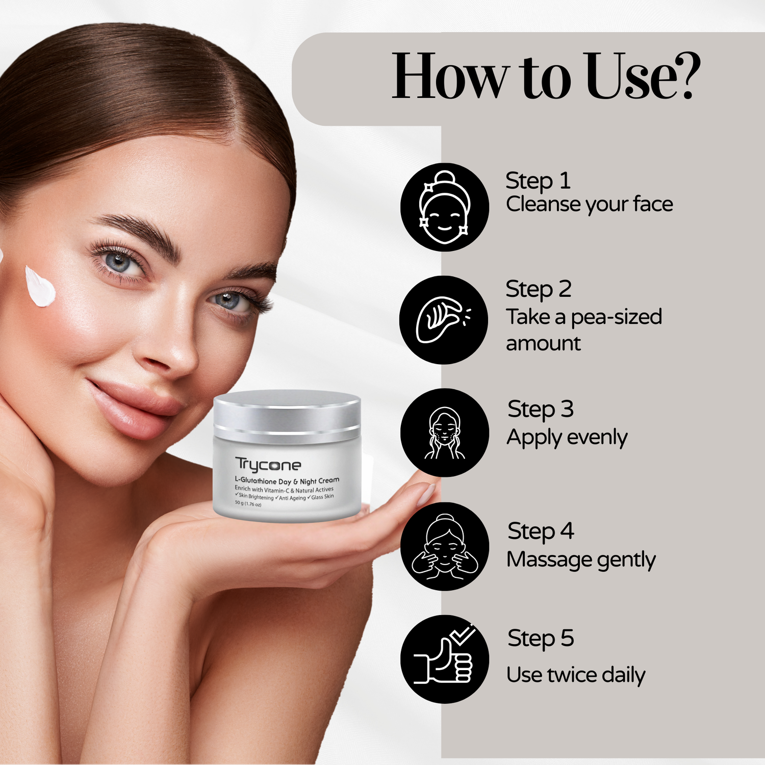 L- Glutathione Day &amp; Night Cream - 50 g
