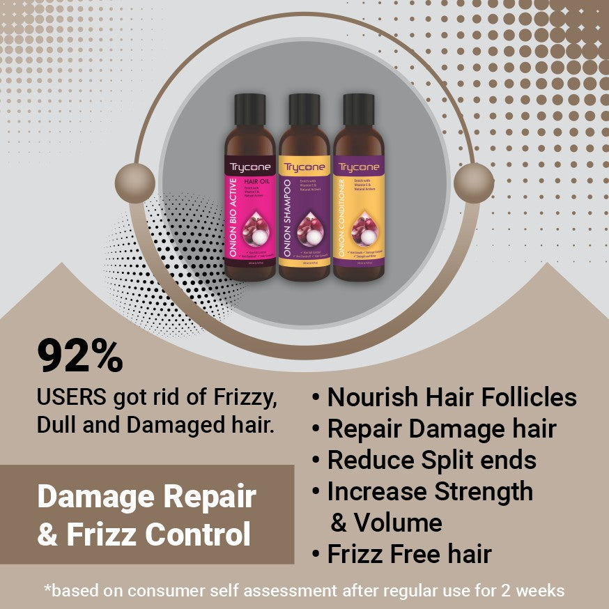 Damage &amp; Frizzy Hair Repair - Pack Of 3 Products