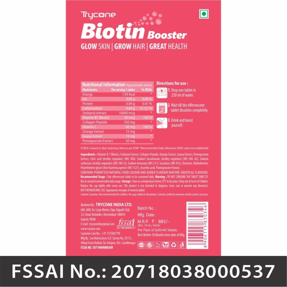 Biotin Booster - 40 effervescent tablets